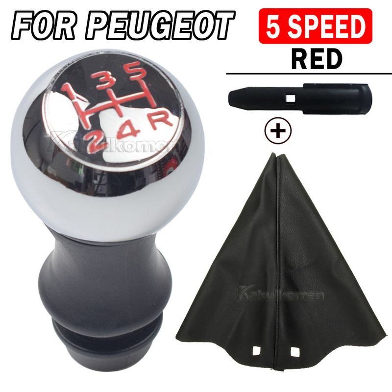 5/6 Geschwindigkeit MT Schaltknauf Hebel Schalthebel Stick für Peugeot 106 206 306 406 107 207 307 407 301 308 2008 3008 Citroen_voghion.com
