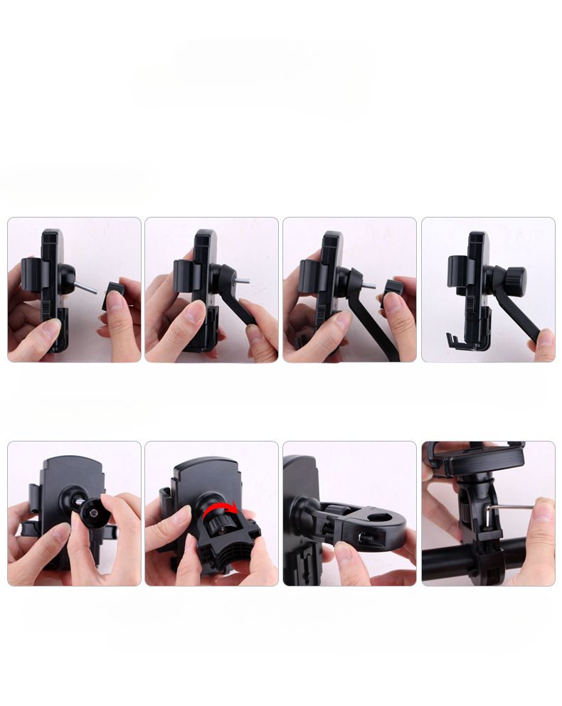 Support de téléphone pour moto, navigation pour vélo de montagne, absorption des chocs, anti-secousses, rotation à 360°_voghion.com