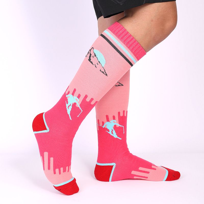 Due donne lupo bambini sci con fondo asciugamano ispessito sport invernali lungo tubo caldo cotone pettinato soc_voghion.com