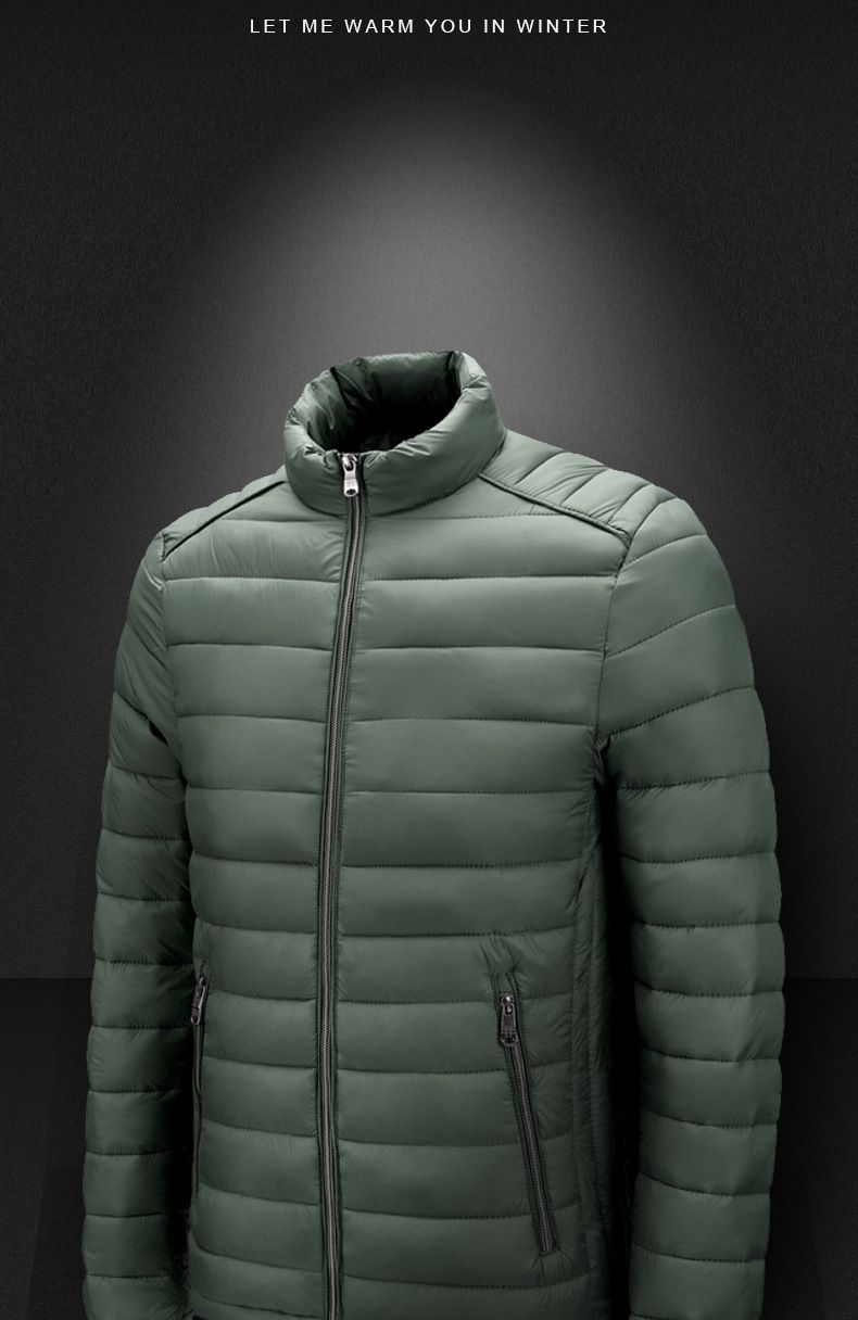 Herrenbekleidung Leichte Steppjacke für Herren – Slim Fit Packable Coat (6 Farben, M-6XL)_voghion.com