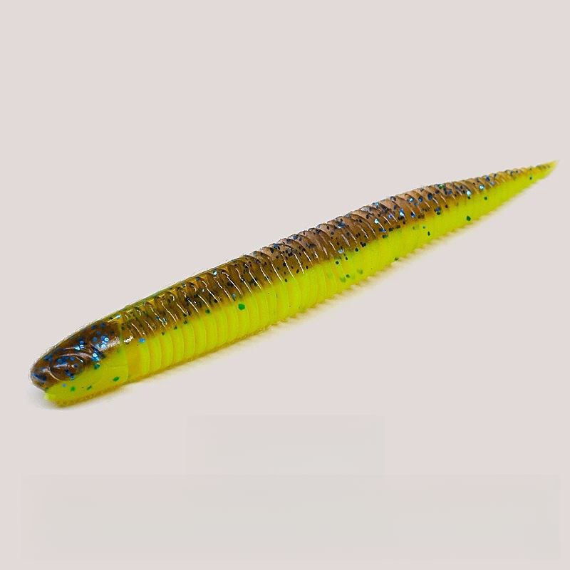 Light Dance Soft Black Pit Needle Tail Slow Sinking Mandarin Lure Fish Bait Worm Bottom Root Fishing_voghion.com
