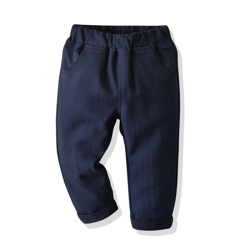 Boys' Dress Suit Children's Baby Gentleman Waistcoat Shirt Trousers British Style Four-piece Banquet Dress_voghion.com