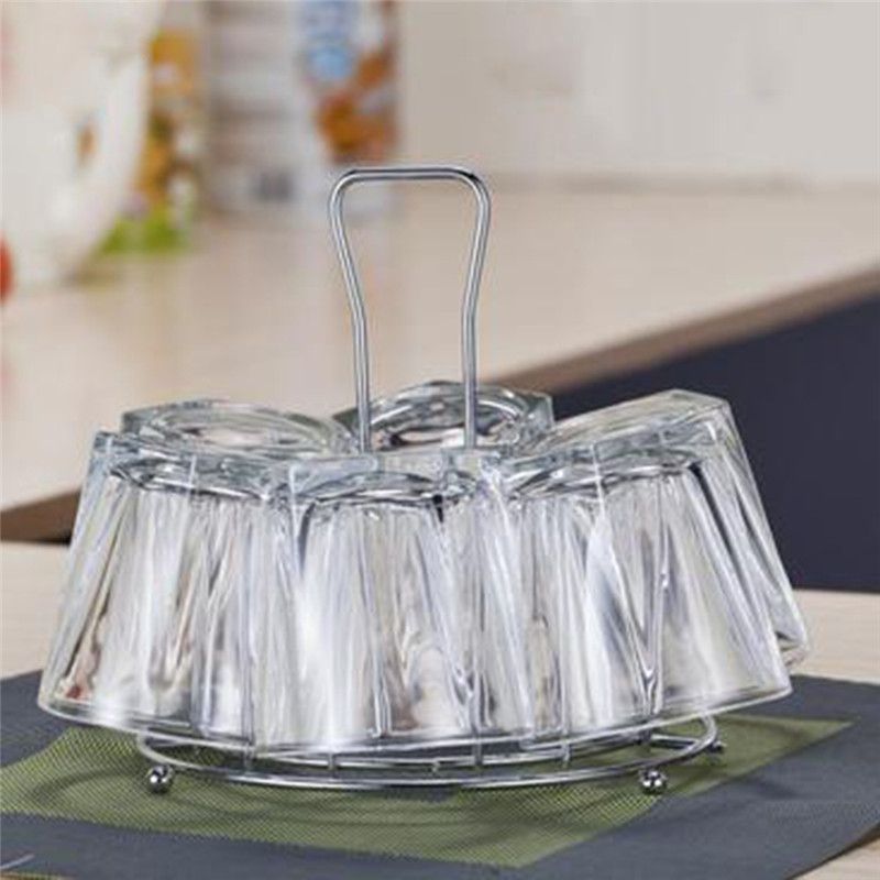 1 pz Bar Metallo Bicchiere Tazza Portaoggetti Rack per Tazza Acqua Scolapiatti Asciugatura Organizzatore Supporto Scolapiatti Utile Fornitura Cucina Casa_voghion.com