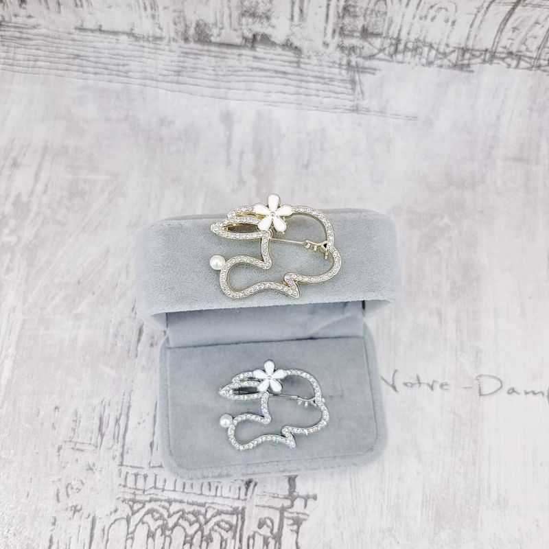 Niedliche Kaninchen-Brosche, kleines Tier, für Damen, dekorative Kleidung, Hut, Tasche, Mantel, Kragennadel, Pullover, Accessoire_voghion.com