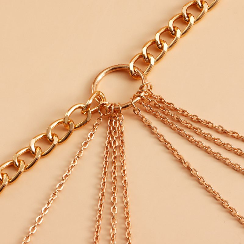 Bauchkette, mehrschichtige Taillenkette aus Metall, sexy Körperkette für den Sommer und den Strand für Frauen und Mädchen_voghion.com