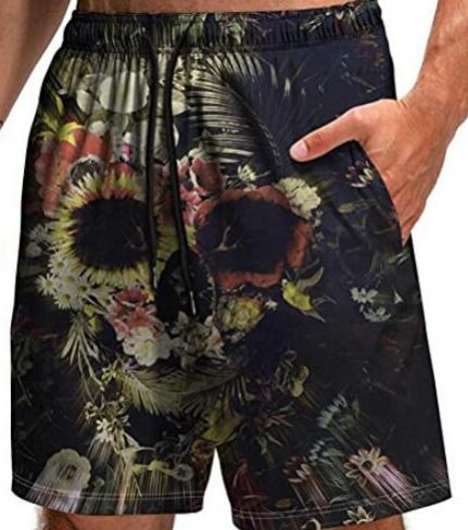 2023 Summer New Non-Elastic Digital Printing Casual Straight-leg Shorts_voghion.com