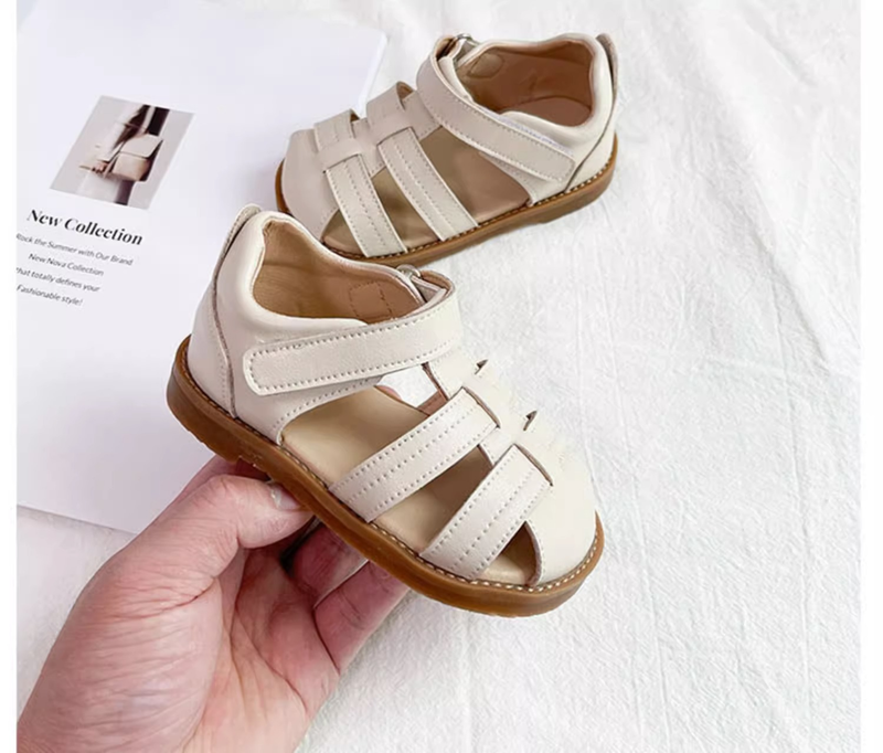 Kinder Sommer 2023 Neue Modische Sandalen Römische Bequeme Mädchen Strand Französisch Baby Schuhe_voghion.com
