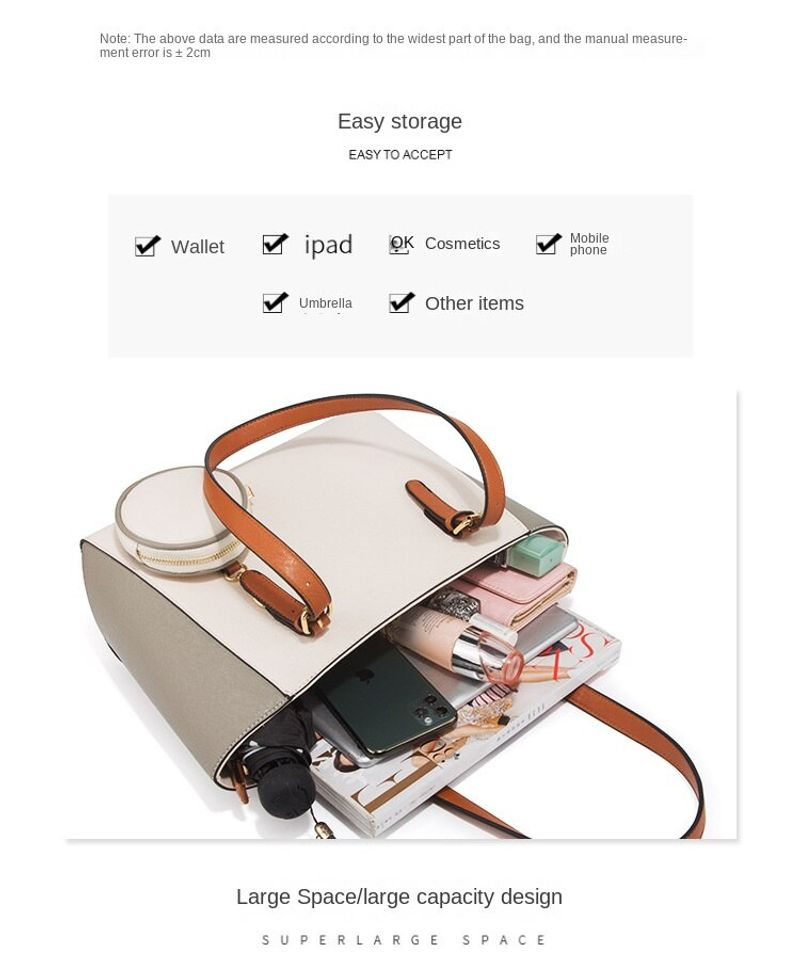 Handtasche Frau Neue Mode Große-kapazität Mutter-in-law Drei-in-one Killer Tragbare Einfache schulter Messenger Tasche_voghion.com