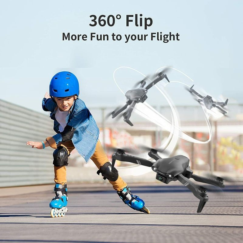 4DRC V13 Mini RC Drone 6K HD Dual Camera WiFi FPV Foldable Quadcopter +2 Battery, Beginners Toys Gifts_voghion.com