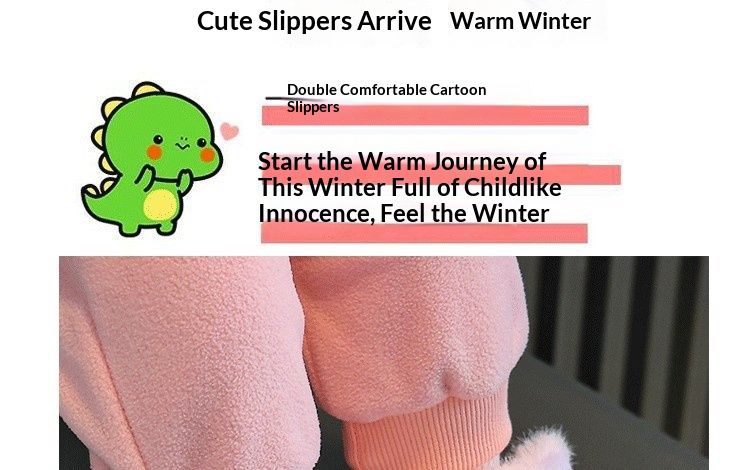 ToyPulse Baby 1-3 Jahre Kleinkinder Hausschuhe aus Baumwolle mit weicher Sohle, rutschfest, geschlossener Ferse, Winterstil, 175_voghion.com