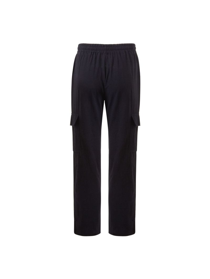 Pantaloni da lavoro da uomo in cotone e lino, tinta unita, casual, con tasche multiple, coulisse, traspiranti, da spiaggia_voghion.com