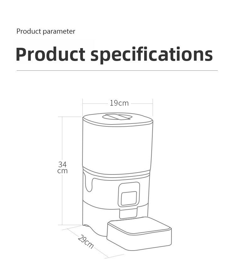 Comedero automático para gatos Cube de 6 l con control remoto, aplicación 5G, wifi y temporizador._voghion.com