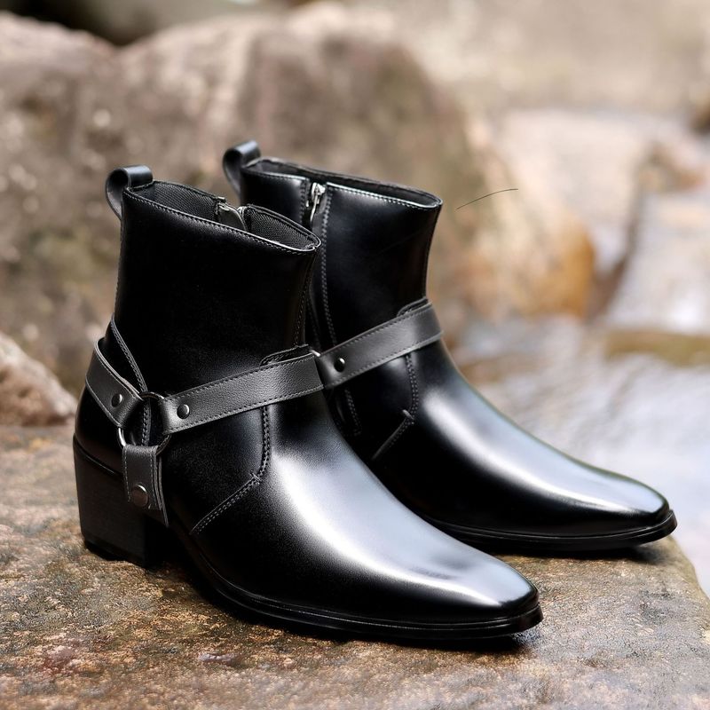 New Spring 2024 Men's High Top Zipper Retro Martin Boots_voghion.com