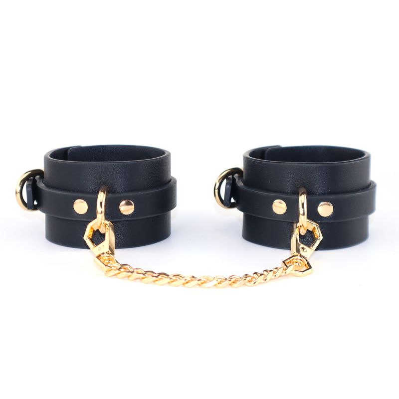 Sexy SM Handschellen Bondage Paar Flirten Requisiten Weibliches Training Leder Hand- und Fußfesseln Alternative Produkte für Erwachsene_voghion.com