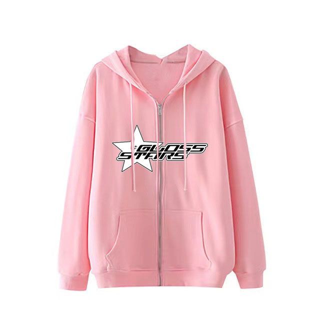 Abbigliamento maschile abbigliamento maschile stile dark hip hop goth Harajuku Y2K felpa con cappuccio e cerniera a stella a cinque punte_voghion.com