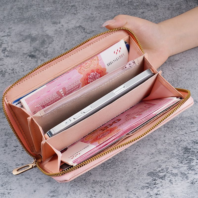 Neue Clutch im koreanischen Stil für Damen mit langem Reißverschluss, multifunktionale, allumfassende Geldbörse mit großer Kapazität_voghion.com
