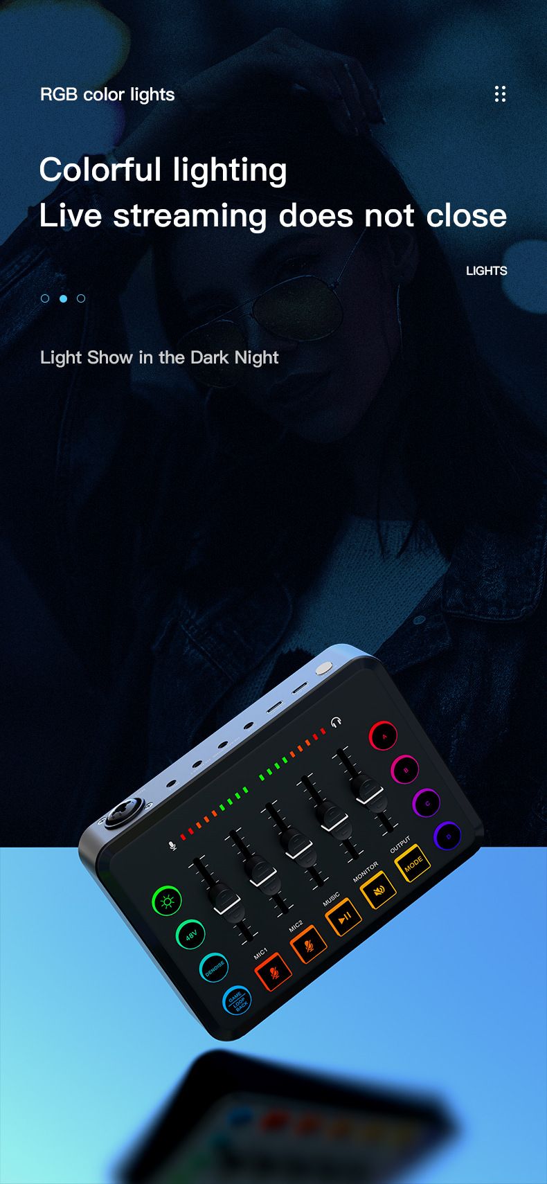 Zvočna kartica za snemanje angleškega petja F9, vse platforme, dinamični kondenzatorski mikrofon, 48V mikrofon_voghion.com