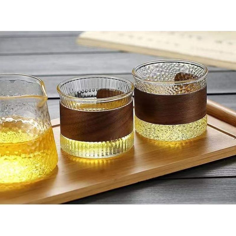 Japanese Style Heat-Resistant Insulated High Borosilicate Master Household Hammered Anti-Scald Glass Tea Coffee Cup_voghion.com