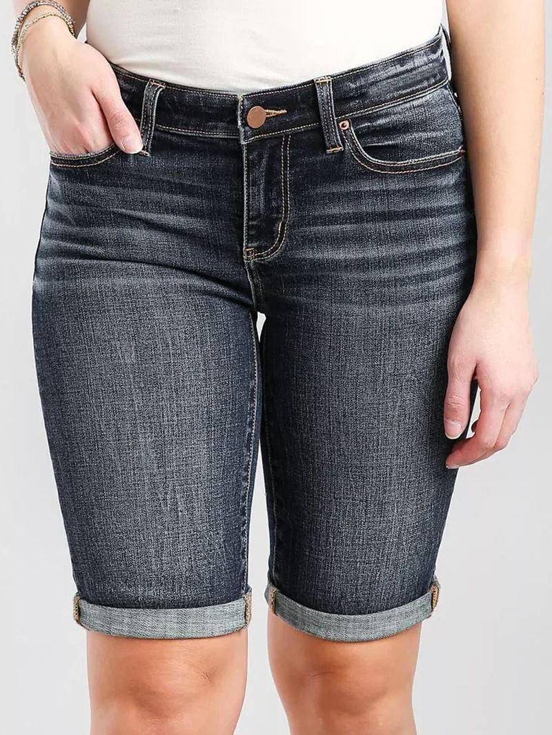 Jeans corti neri aderenti elasticizzati casual estivi da donna_voghion.com