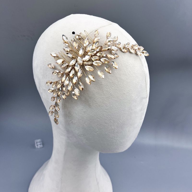 Copricapo Elegante pettine per capelli in cristallo fatto a mano con strass - Perfetto per matrimoni, feste e occasioni speciali_voghion.com