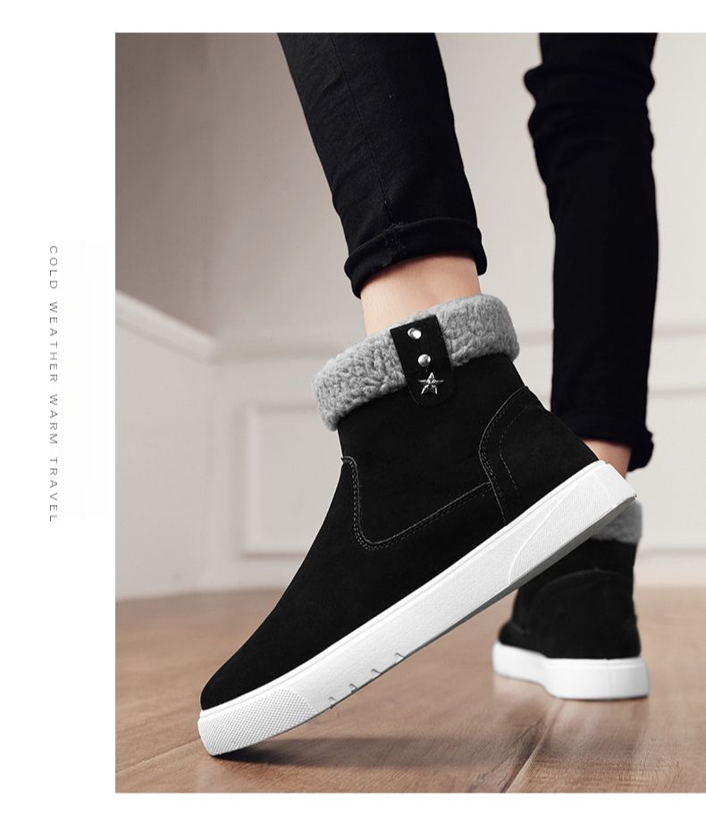 Winter Schneestiefel Warme Baumwollschuhe Mode Baumwollstiefel Herrenschuhe_voghion.com