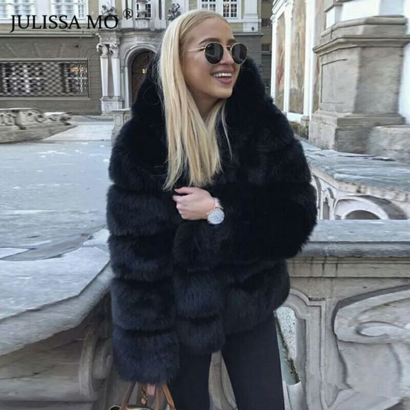 Winter Pelzmantel Frauen Neue Oberbekleidung Kurze Kunstpelz Jacke Pelzigen Flauschigen Jacke Luxus Frau Pelz_voghion.com