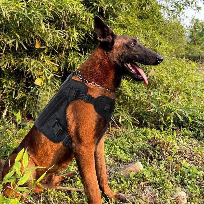 Tactical Clothes Chest Harness Nylon Waterproof Large And Medium-sized Dog Training Pet Vest_voghion.com