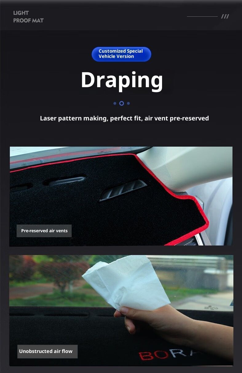 Xiaodeng Suitable For 2007-2022 Toyota Corolla Center Console Dashboard Sunshade Work Desk Mat Front_voghion.com