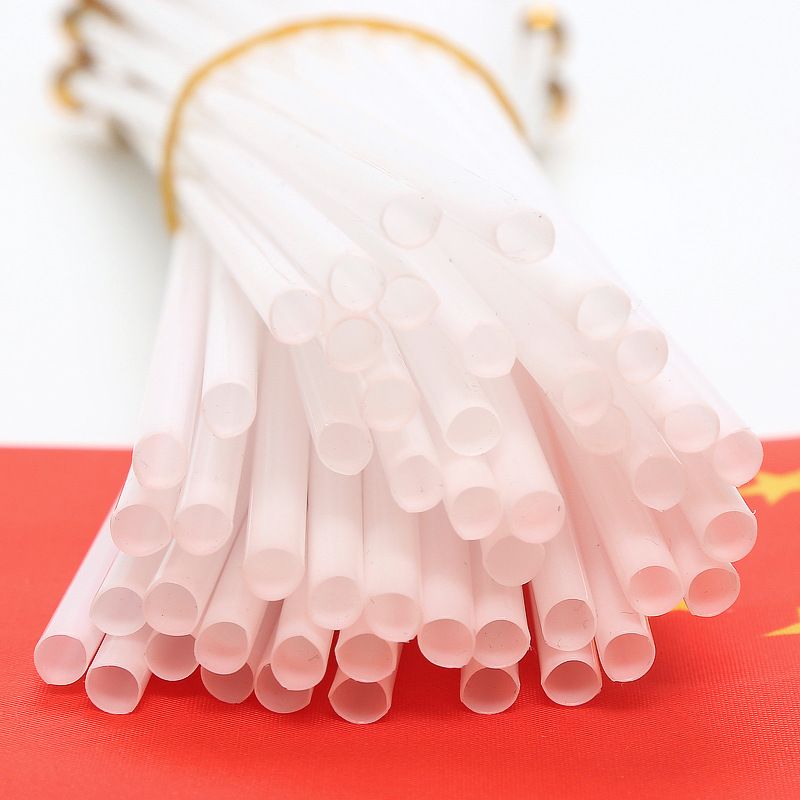 Drapeau publicitaire en plastique blanc à manivelle de 30 cm avec mât pivotant en bois et bambou_voghion.com