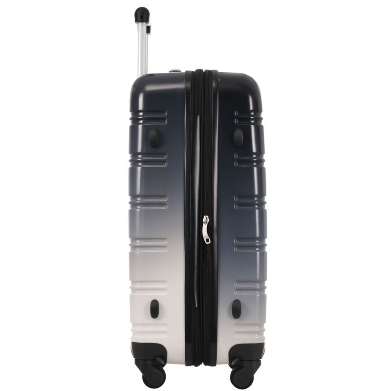 Hartschalenkoffer Als Handgepäck, 4 Rollen, ABS-Material, Mit Zahlenschloss, 41.5x27.5x59 Cm, Schwarz-Grau_voghion.com