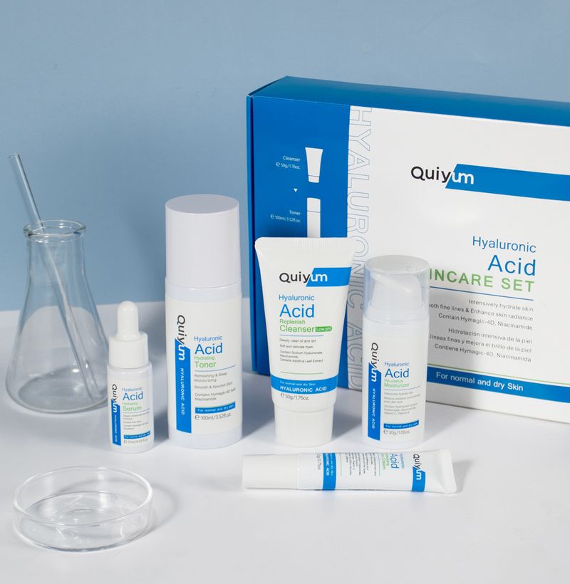 Set per la cura della pelle con acido ialuronico - Kit idratante e nutriente da 5 pezzi (approvato dalla FDA)_voghion.com