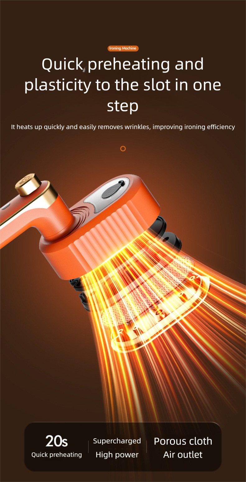 Reise-Handdampfer, tragbarer, zusammenklappbarer Dampfgarer für den Außenbereich, Mini-Bügeleisen für knitterfreie Kleidung_voghion.com