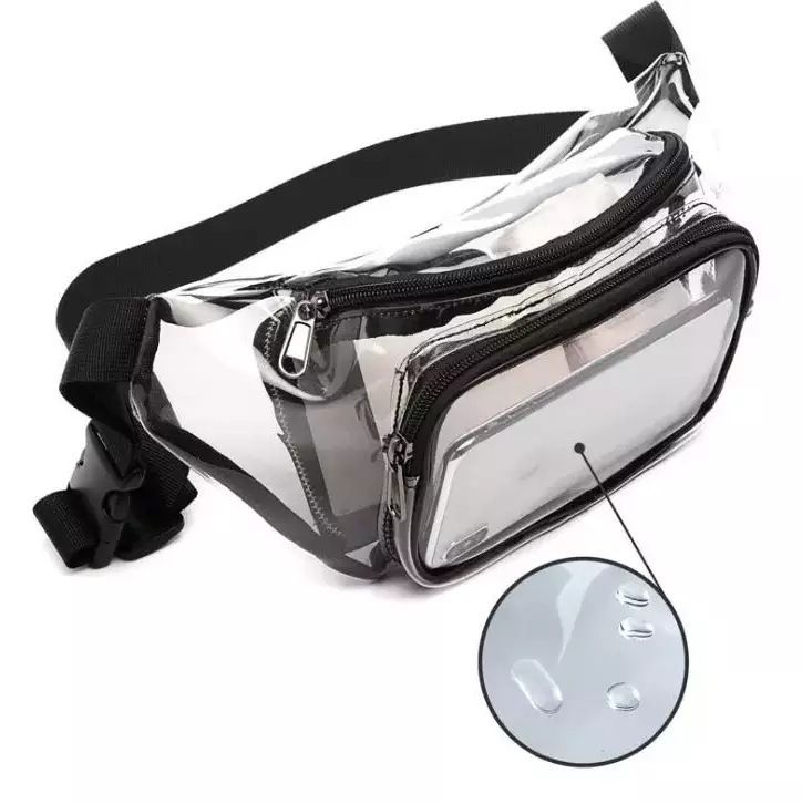 Transparente Bauchtasche, große Kapazität, tragbare Reise-Aufbewahrungstasche, wasserdicht und staubdicht, Outdoor-Sporttasche_voghion.com