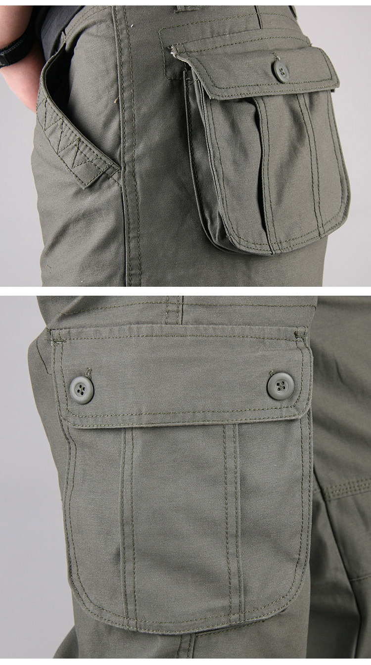 Frühling und Herbst Outdoor-Overalls Herrenhosen Große gerade Herren-Militär-Freizeithosen Arbeitshosen mit mehreren Taschen_voghion.com