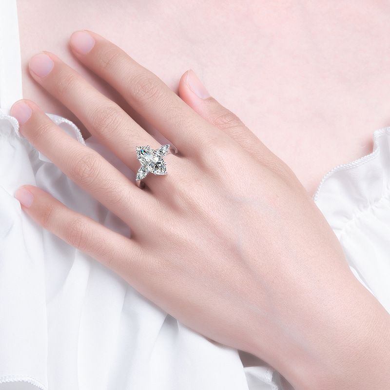Heißer Stil S Reinem Silber Hochzeit Luxus Mode Marquise 5 Karat High Carbon Diamant Ring_voghion.com