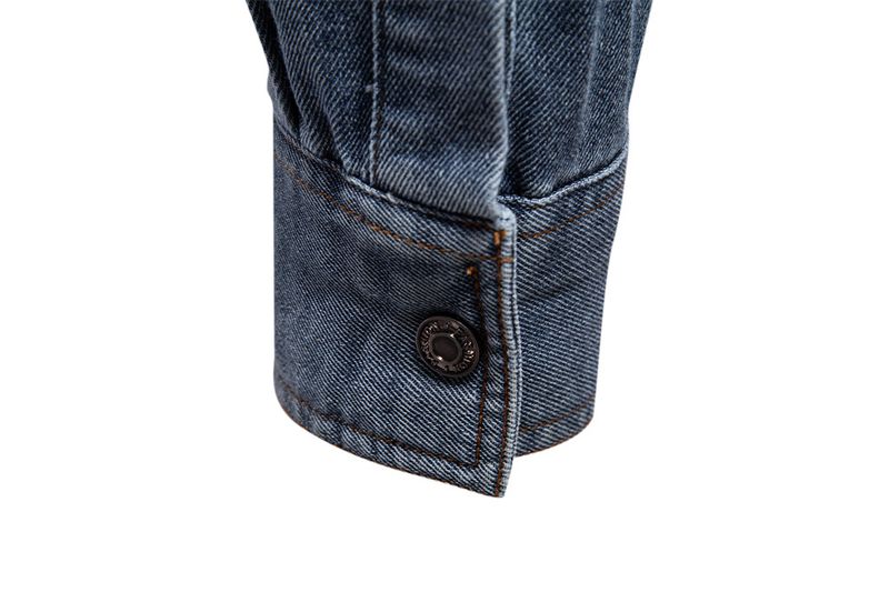 Camicia casual a maniche lunghe in cotone da uomo in denim lavato di alta qualità, autunno 2024_voghion.com