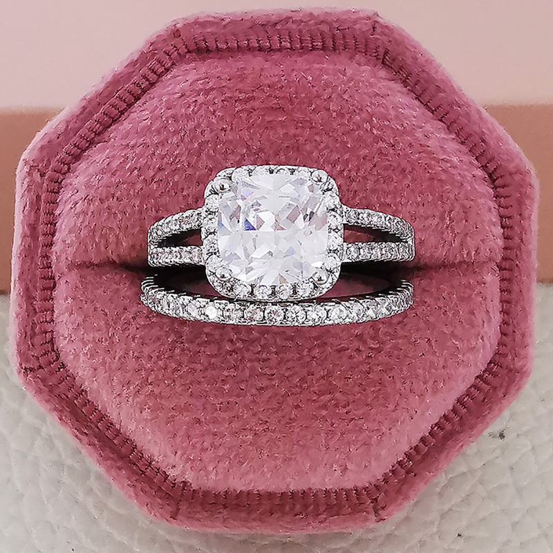 Nuovi arrivi 2025 2024 Nuovo set di anelli di nozze grandi color argento per donne da sposa, fidanzamento, dito, festa, regalo, gioielli di design R4428_voghion.com