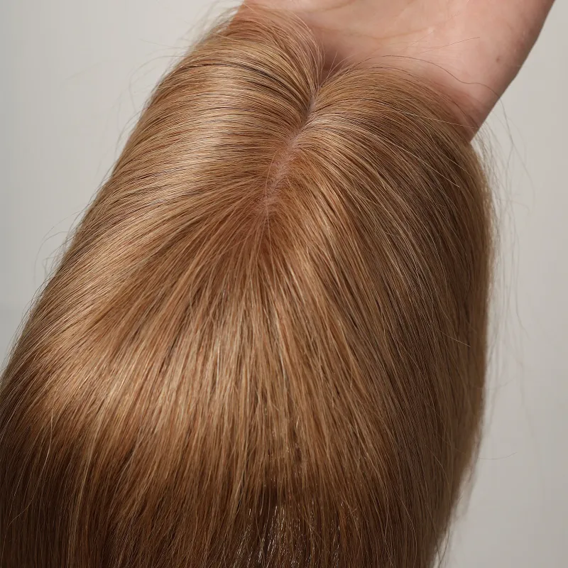 Topper per capelli umani castano chiaro per donne con capelli radi_voghion.com