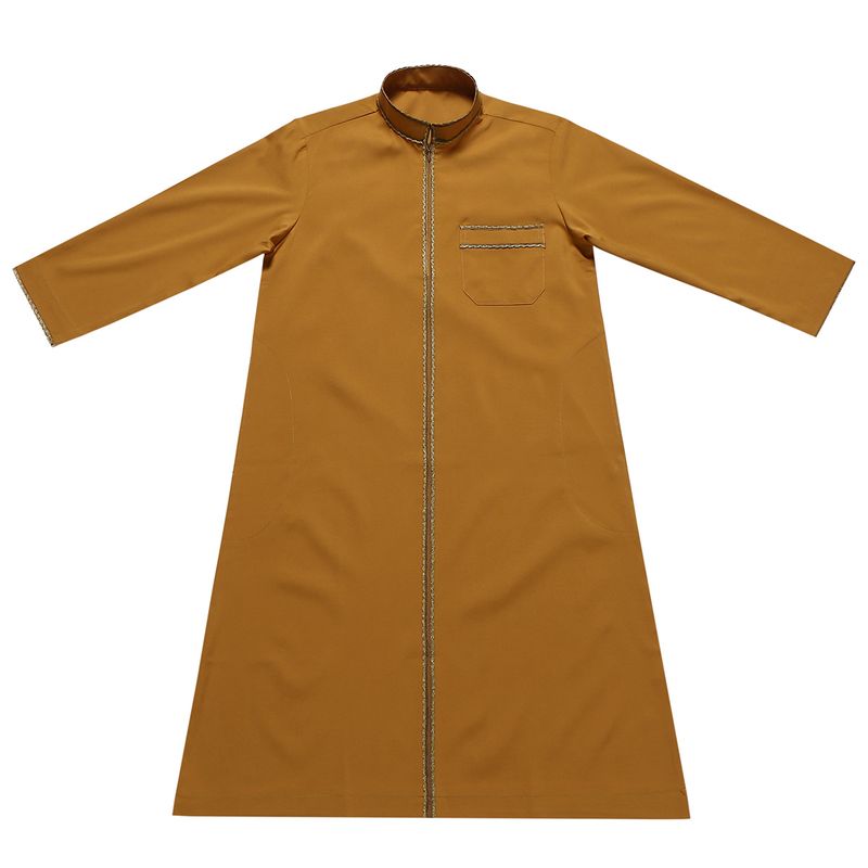 2025 Abaya moslim geborduurde jurk Arabië kinderen kaftan jubba thobe islamitische jongens lange mouw gewaad Midden-Oosters_voghion.com