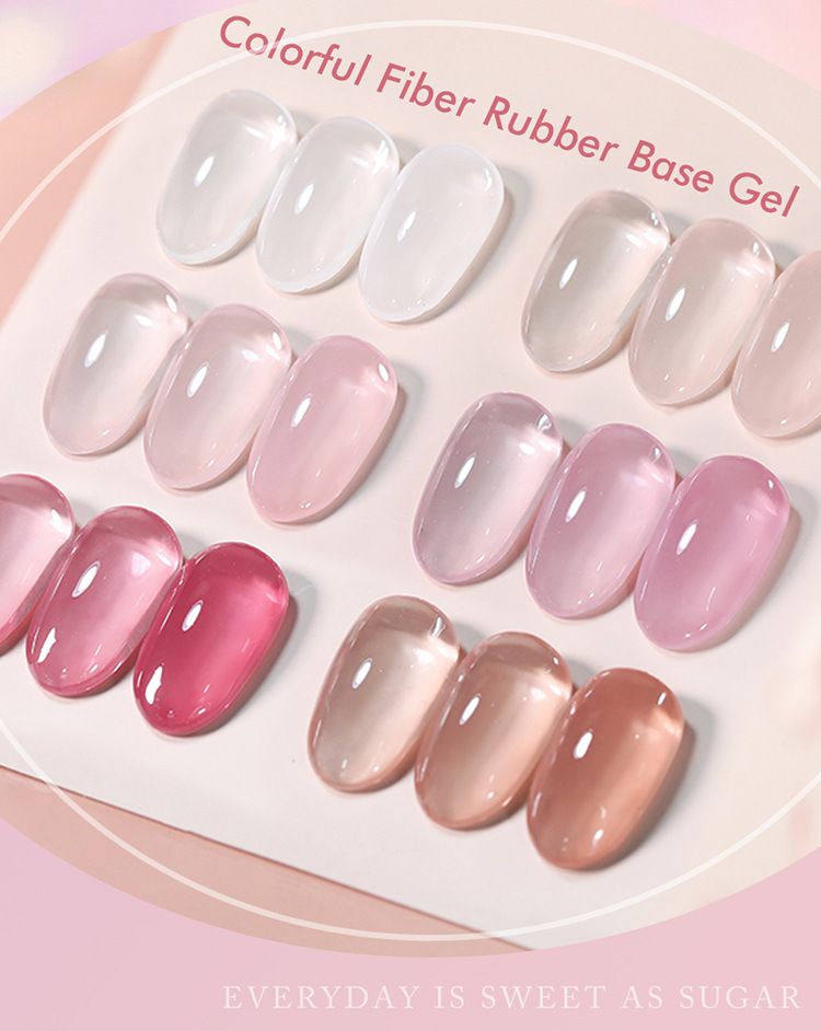 UR SUGAR New Colorful Fiber Rubber Base Coat - Ice Transparent Nail Repair & Construction Gel For Strengthening_voghion.com