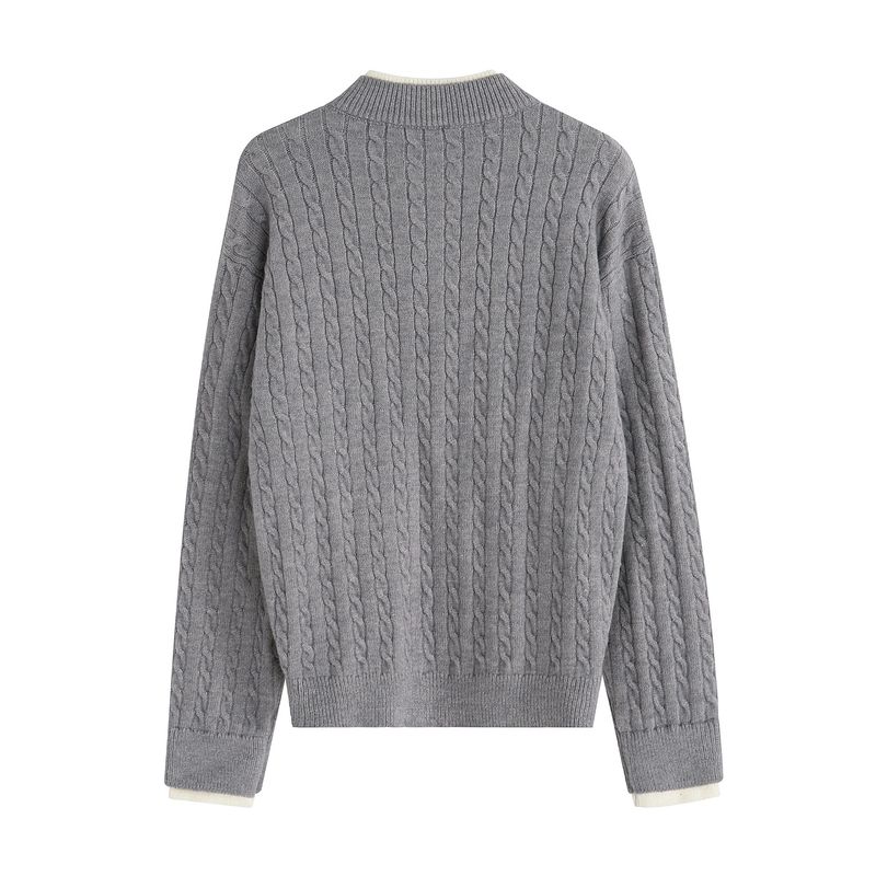 Eon Modish 25 Autumn New American Style Simple Versatile Two-Piece Knitted Sweater_voghion.com