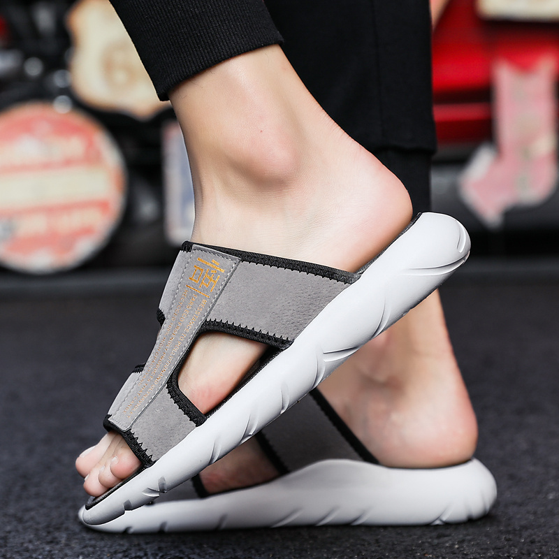 Men Summer Non-Slip Slipper for Indoor Outdoor Super Soft Slippers_voghion.com