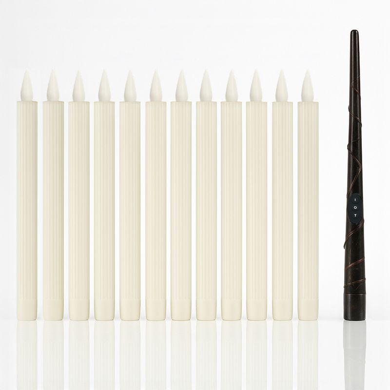 LED Floating Candles With Remote – Magic Wand Halloween Decor, 8 Colors, Timer, Waterproof For Pool/Wedding (Flickering Flame Effect)_voghion.com