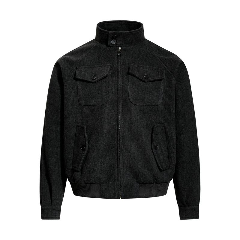 Giacca da lavoro multitasche American High Street da uomo, versatile, ampia e alla moda, modello autunno inverno, casual._voghion.com