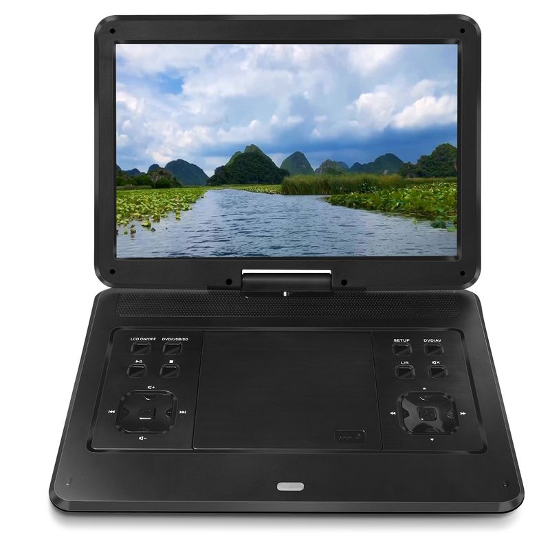 Engelsk mobil DVD HD-CD-spelare, stor skärm roterbar bärbar_voghion.com