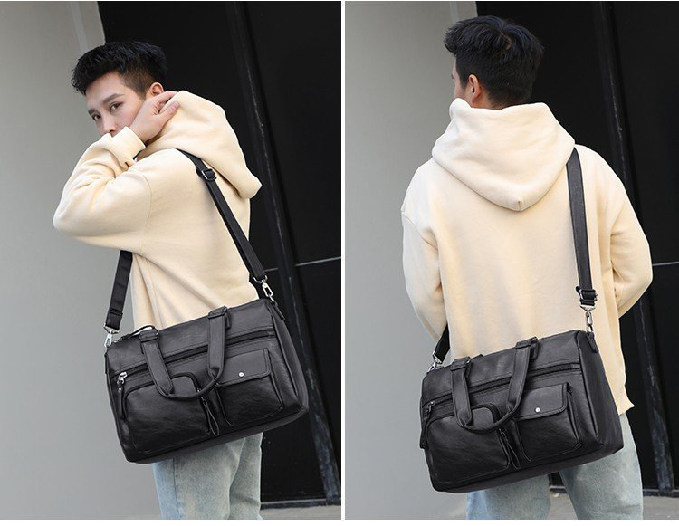 Borsa da viaggio portatile da viaggio d'affari di grande capacità portatile a breve distanza in PU da uomo_voghion.com