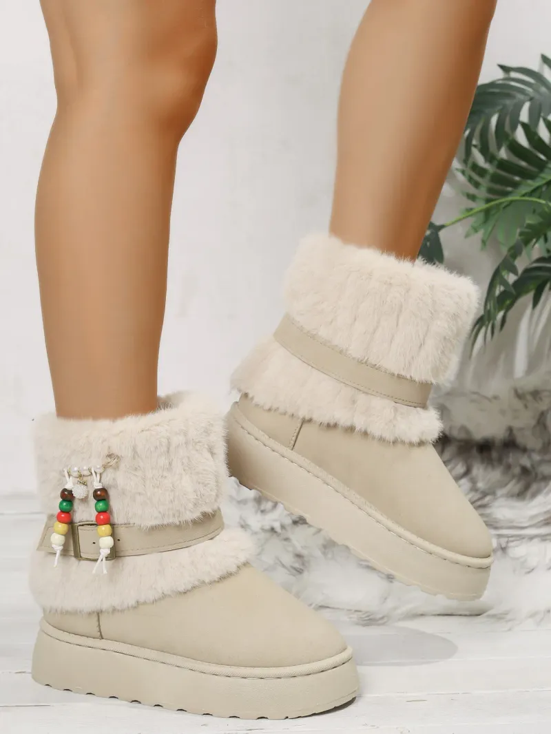 Bottes de neige en coton pour femme, avec semelle intermédiaire en peluche, livraison gratuite, pour une allure plus mince et plus grande, tout en vous gardant au chaud_voghion.com