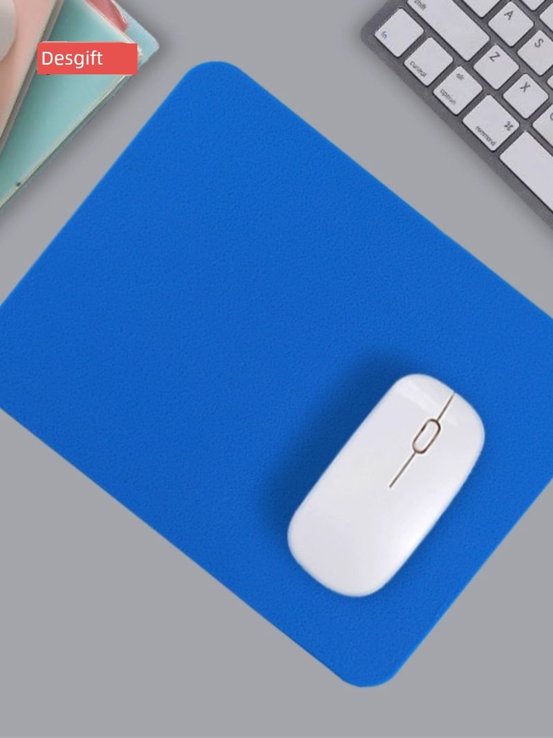 Unbeatable Quality Solid Color Silicone Student White Collar Office Supplies Mouse Pad_voghion.com