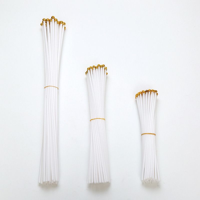 Drapeau publicitaire en plastique blanc à manivelle de 30 cm avec mât pivotant en bois et bambou_voghion.com