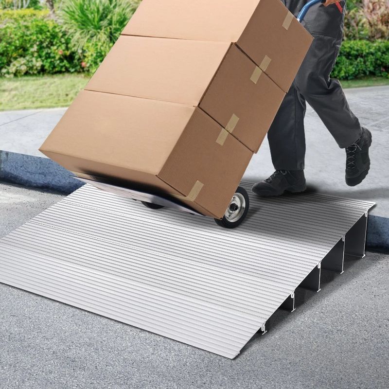 Porta rampa da 100 libbre, soglia della porta, capacità delle porte per mod, rampa in alluminio per sedie a rotelle, 5 rampe da 800 piedi, soglia di carico regolabile_voghion.com